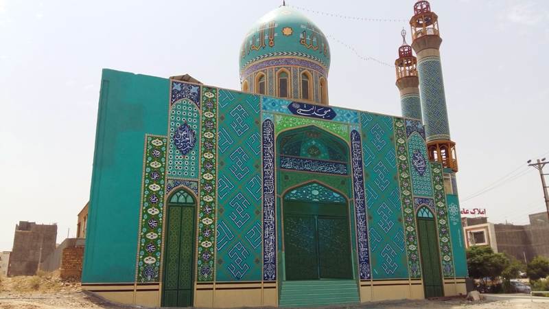 دیوار نگاری «مسجد النبی» میدان شهید اردهال تکمیل شد + تصویر