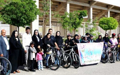 برگزاری نخستین گردهمایی بانوان دوچرخه سوار شهرستان کاشان