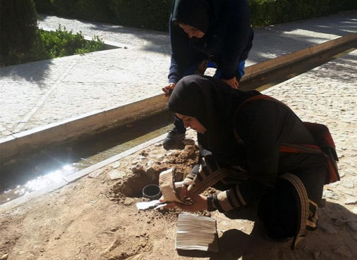 اجرای عملیات تله گذاری و طعمه گذاری موریانه در مجموعه جهانی باغ تاریخی فین کاشان